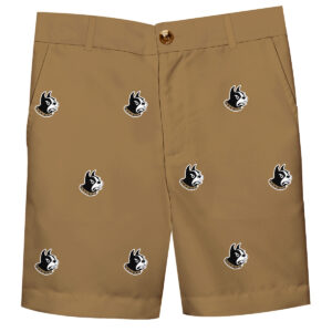 Youth Gold Wofford Terriers Team Logo Structured Shorts