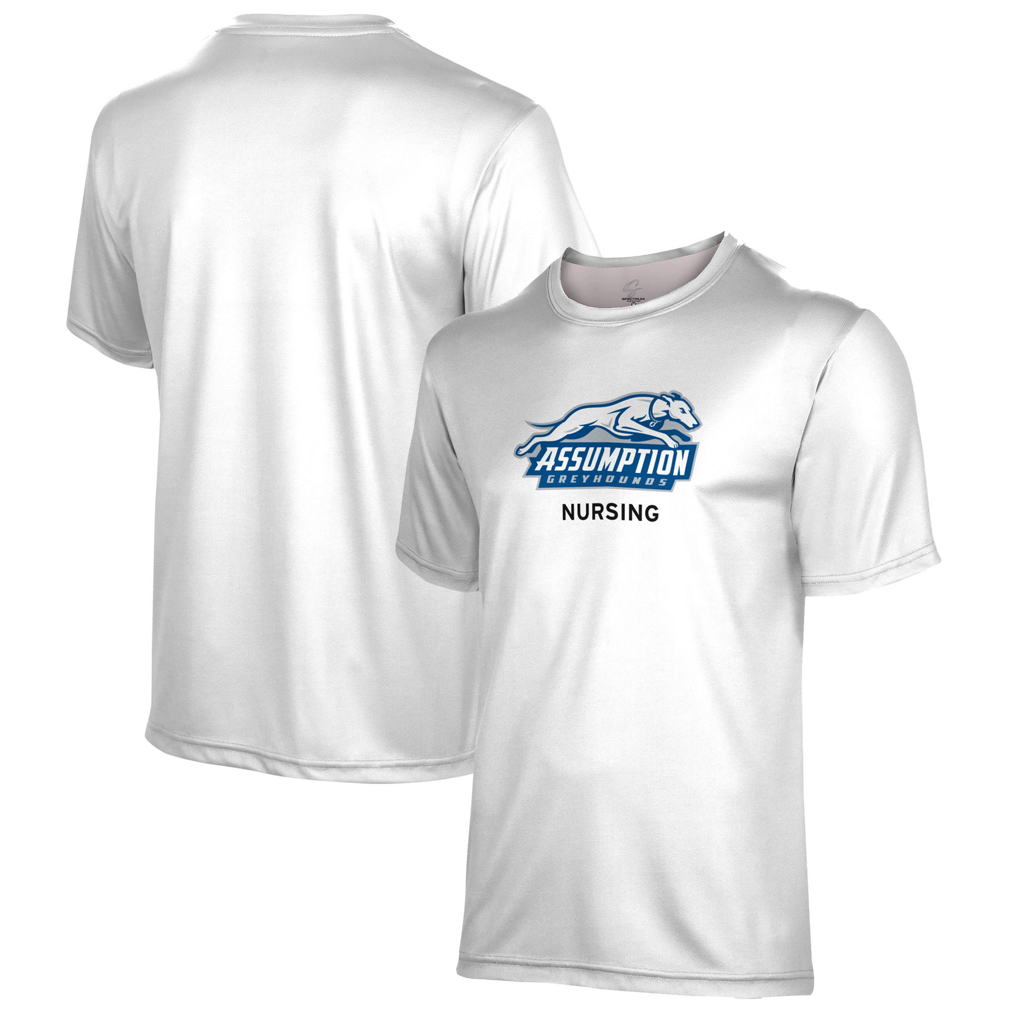 Men's ProSphere White Assumption Greyhounds Nursing T-Shirt - Image 2