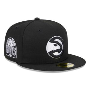 Men's New Era Black Atlanta Hawks Evergreen 59FIFTY Fitted Hat