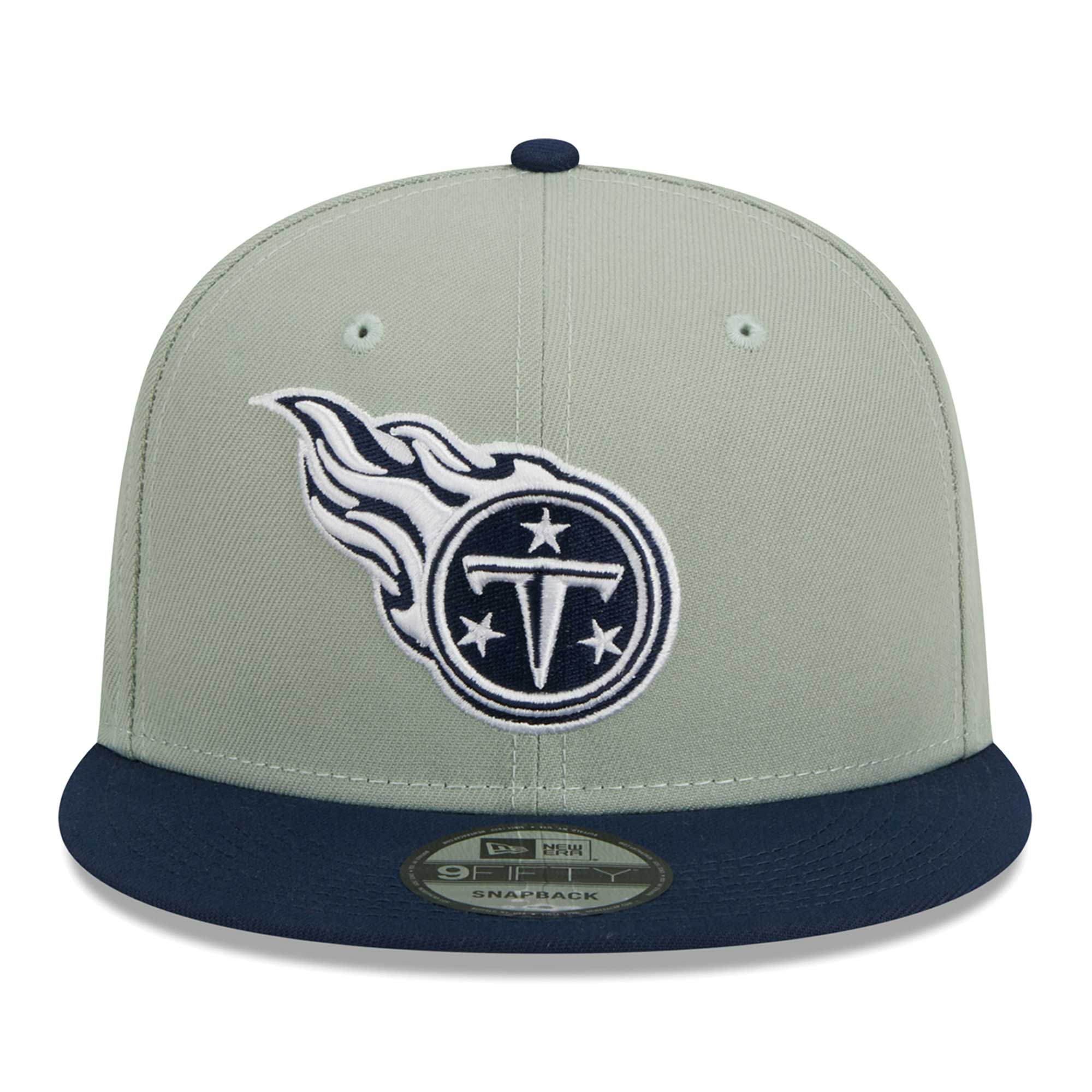 Men's New Era Green/Navy Tennessee Titans 2-Tone Color Pack 9FIFTY Snapback Hat - Image 6