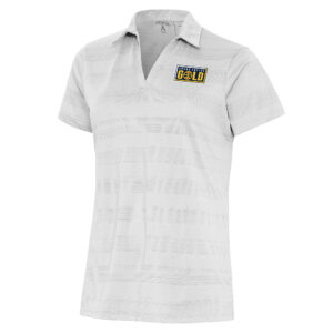 Women's Antigua White Grand Rapids Gold Compass Polo