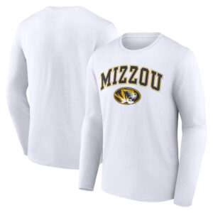 Men's White Missouri Tigers Campus Long Sleeve T-Shirt
