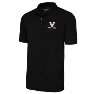 Men's Antigua  Black Vanderbilt Commodores Track & Field Legacy Pique Polo