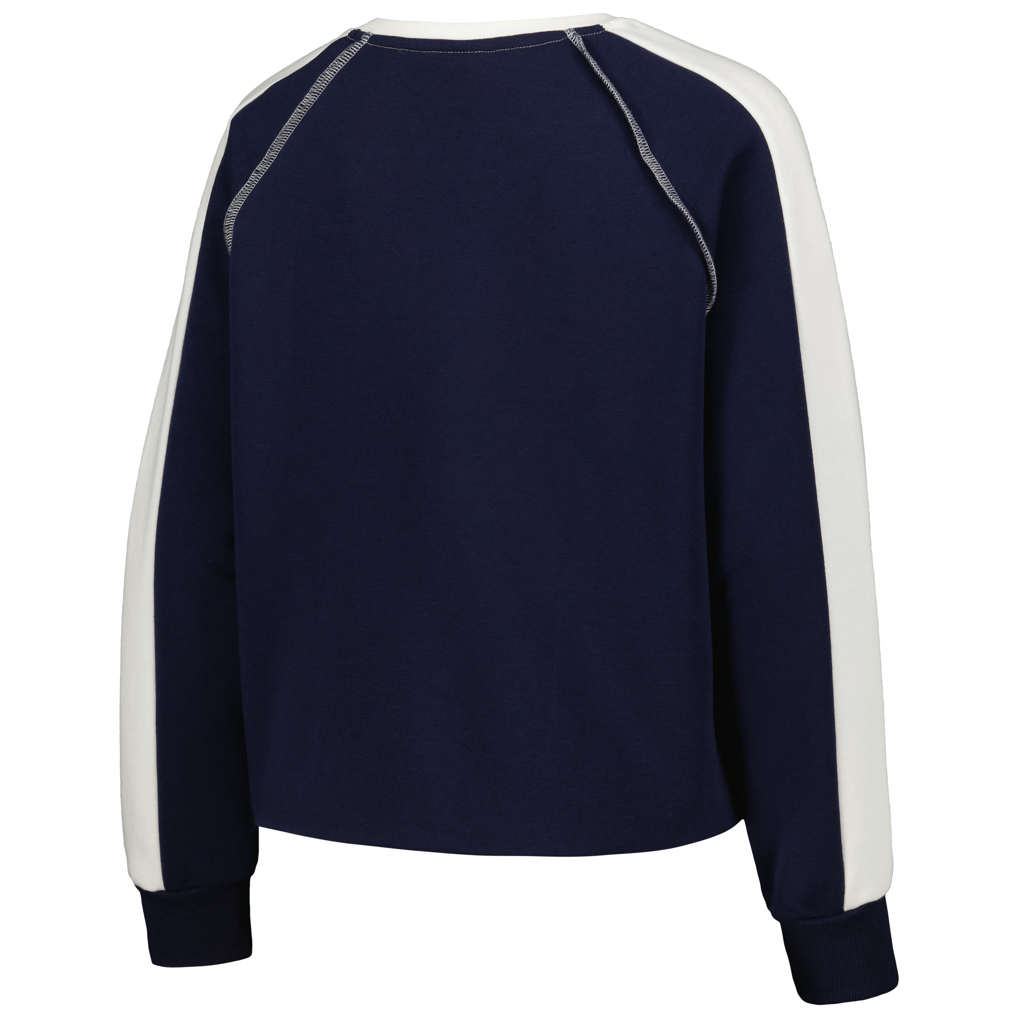 Women's Gameday Couture Navy Penn State Nittany Lions Blindside Raglan Cropped Pullover Sweatshirt - Image 7