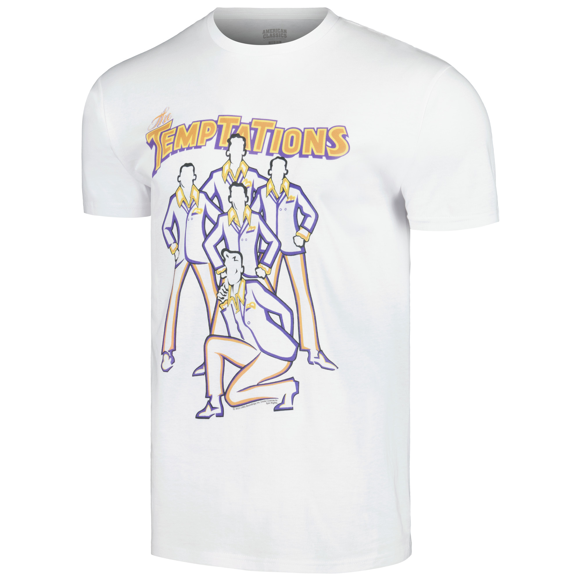 Men's White The Temptations Line Art T-Shirt - Image 3
