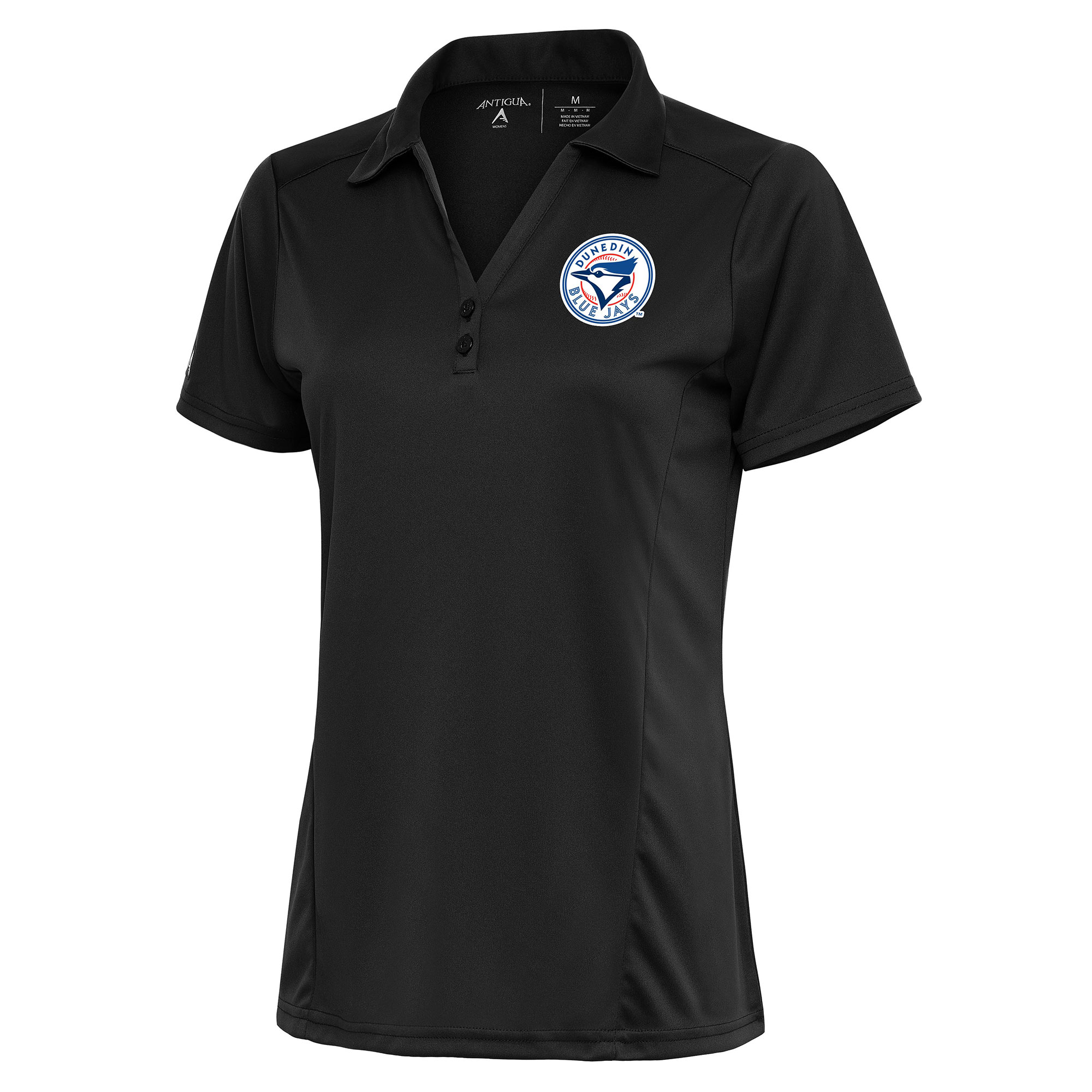 Women's Antigua Charcoal Dunedin Blue Jays Tribute Polo