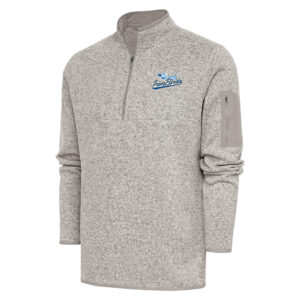 Men's Antigua  Oatmeal Aberdeen IronBirds Fortune Quarter-Zip Pullover Jacket