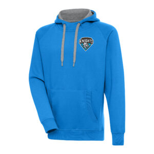 Men's Antigua  Aqua Charlotte Knights Victory Pullover Hoodie