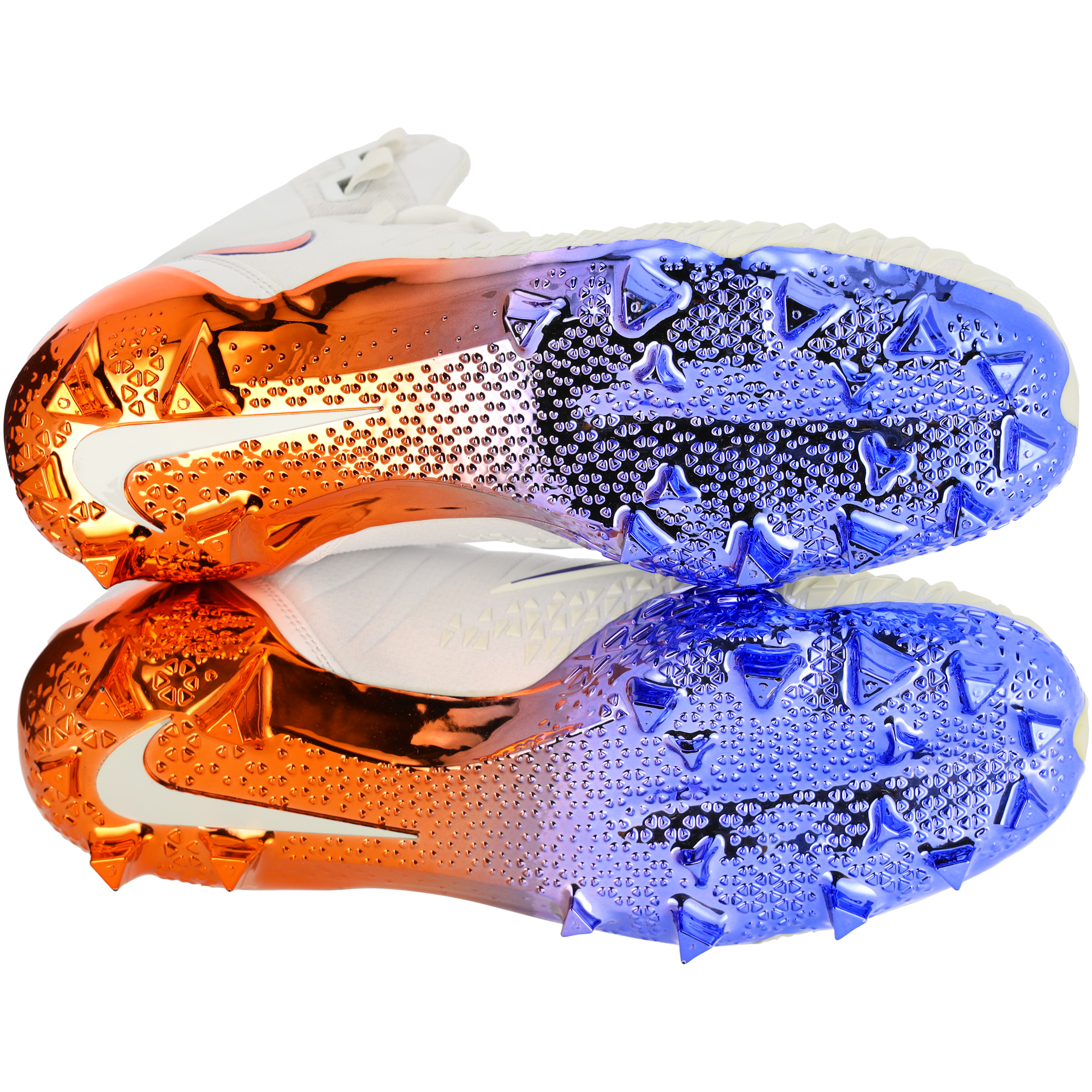 Clemson Tigers Team-Issued White and Orange Force Cleats from the Football Program - Image 5
