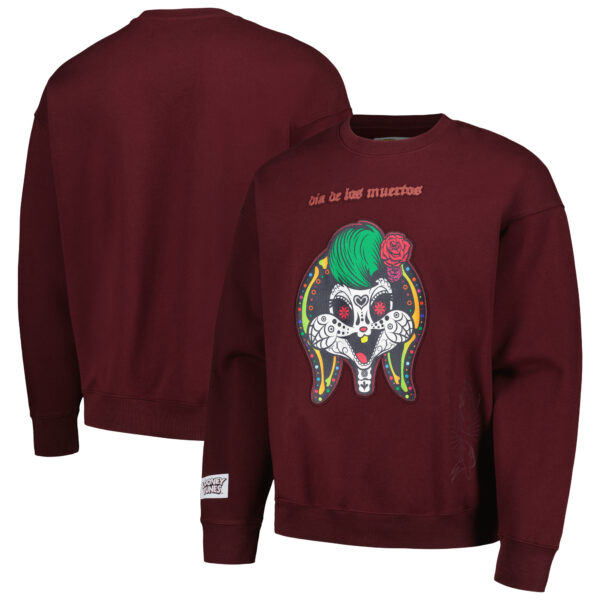 Unisex Freeze Max Maroon Looney Tunes Lola Bunny Día De Los Muertos Pullover Sweatshirt