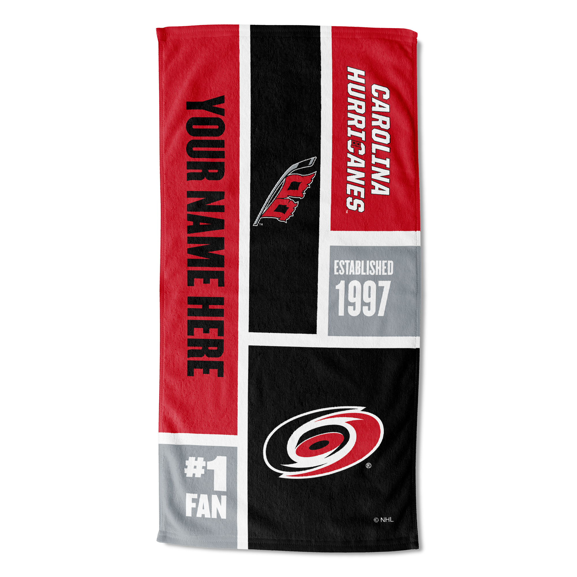 The Northwest Group Carolina Hurricanes 30" x 60" Personalized Beach Towel