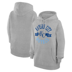 Women's G-III 4Her by Carl Banks Heather Gray Kansas City Royals City Graphic Pullover Hoodie