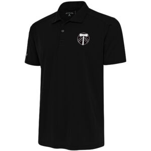 Men's Antigua  Black Portland Timbers Brushed Metallic Big & Tall Tribute Desert Dry Polo