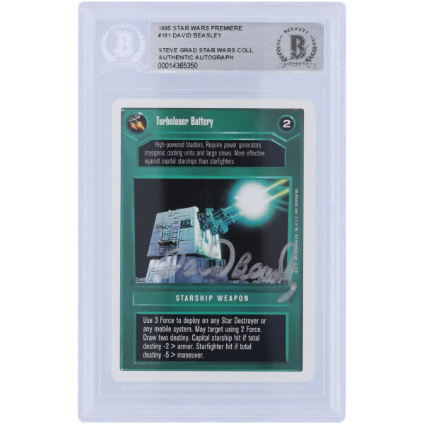 David Beasley Star Wars Autographed 1995 CCG Premiere #161 BAS Authenticated Card