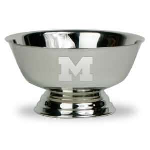 Michigan Wolverines 8" x 4.27" Historic Silver Plated Paul Revere Bowl