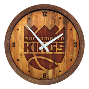 Sacramento Kings 20.25" Faux Barrel Top Clock