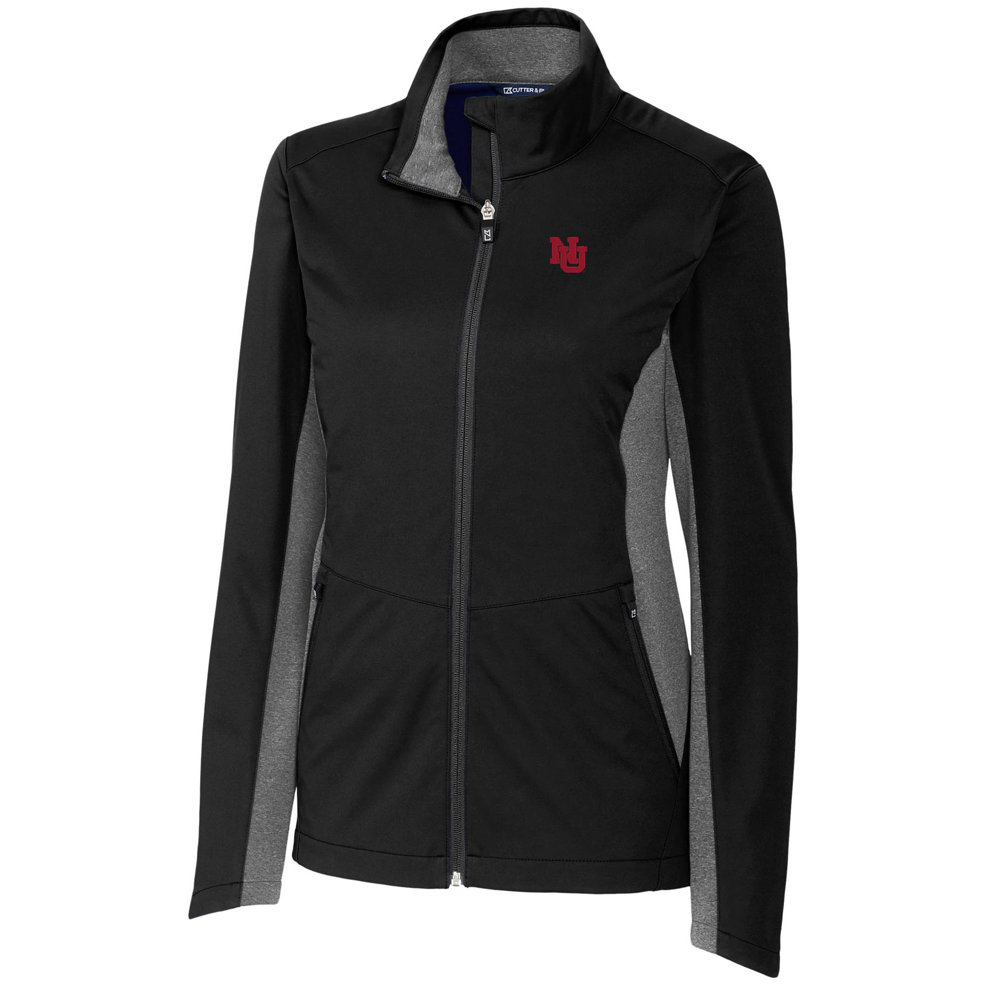 Women's Cutter & Buck Black Nebraska Huskers Navigate Softshell Full-Zip Jacket - Image 3