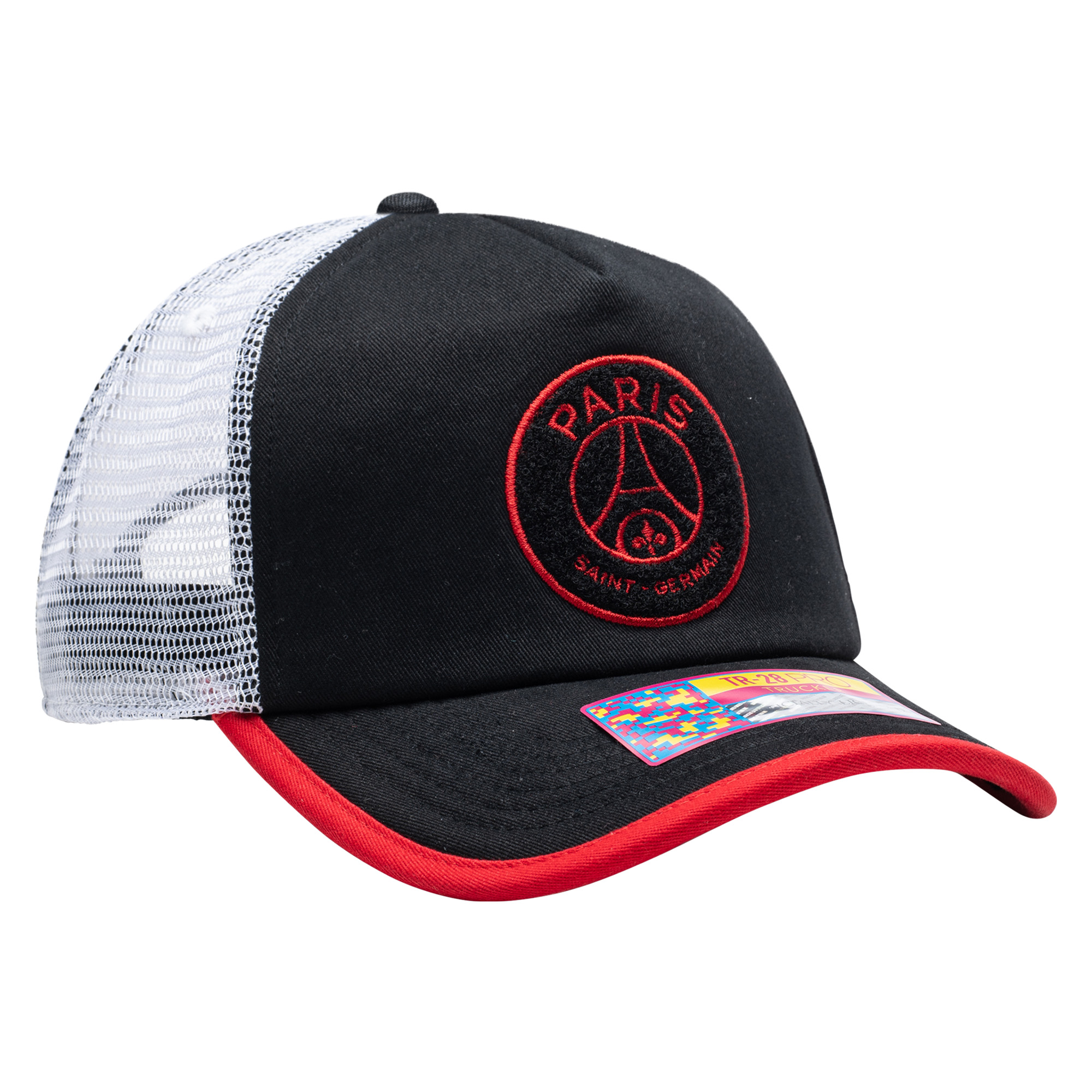 Unisex Black Paris Saint-Germain Strike One8th Trucker Adjustable Hat - Image 8
