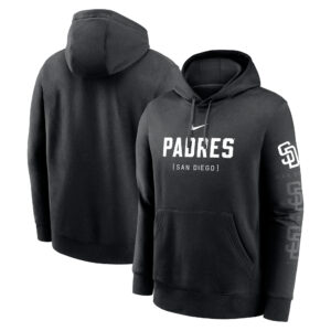 Men's Nike Black San Diego Padres Fashion Club Pullover Hoodie
