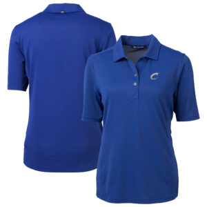 Women's Cutter & Buck Blue Columbus Clippers Virtue DryTec Eco Pique Recycled Polo