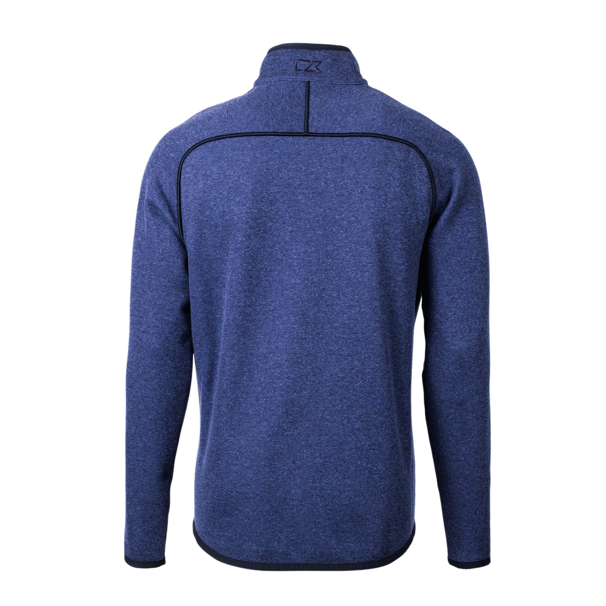 Men's Cutter & Buck Heather Blue Columbus Clippers Mainsail Sweater-Knit Full-Zip Jacket - Image 7