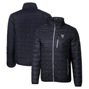 Men's Cutter & Buck Navy Scranton Wilkes-Barre RailRiders Rainier PrimaLoft Big & Tall Eco Insulated Full-Zip Puffer Jacket