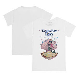 Youth Tiny Turnip White Tampa Bay Rays Mermaid T-Shirt