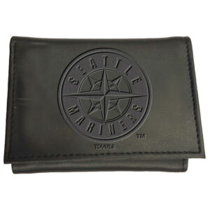 Black Seattle Mariners Hybrid Tri-Fold Wallet