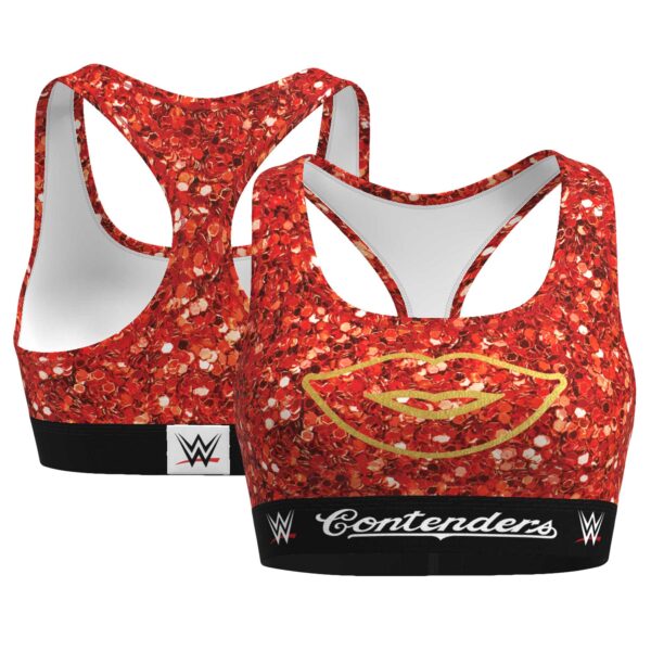 Women's Contenders Clothing Red Bianca Belair Sequins Sports Bra