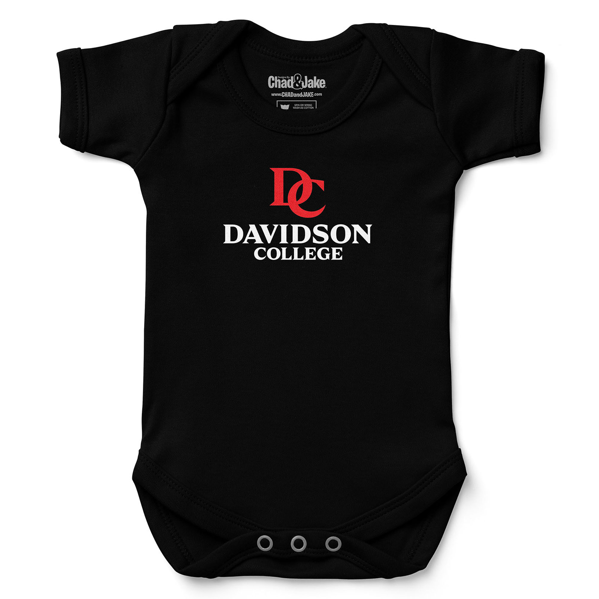 Newborn & Infant Chad & Jake Black Davidson Wildcats Logo Bodysuit