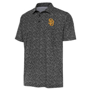 Men's Antigua Black San Diego Padres Terrace Polo