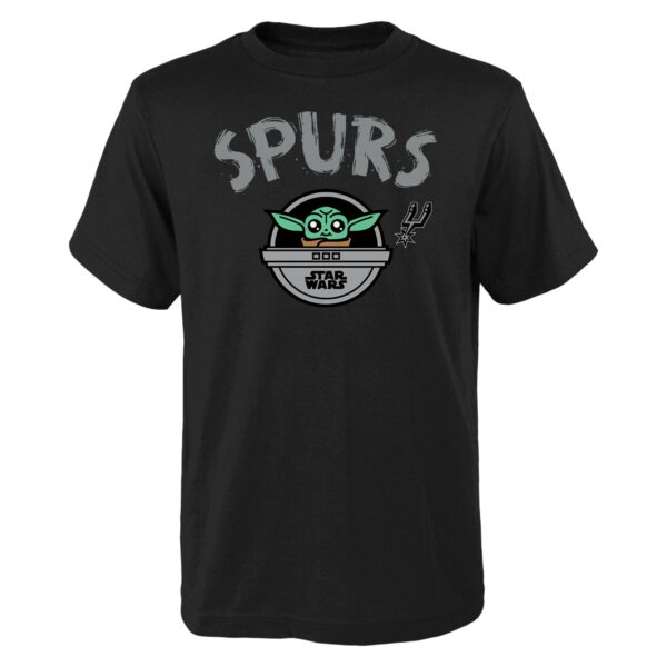 Youth Black San Antonio Spurs Star Wars The Child T-Shirt - Image 3