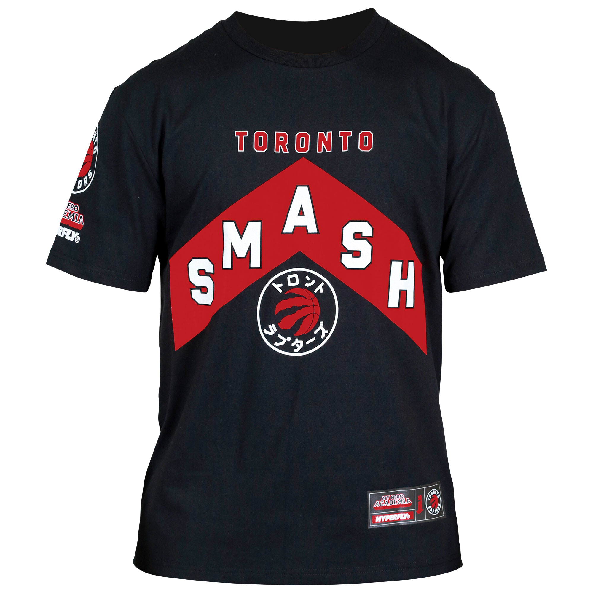 Unisex Hyperfly Black Toronto Raptors NBA x My Hero Academia All Might Smash T-Shirt - Image 5
