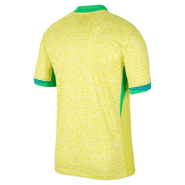Men's Nike  Yellow Brazil National Team 2024 Home Stadium Replica Jersey - Image 10