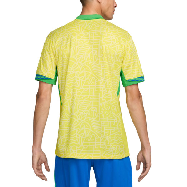 Men's Nike  Yellow Brazil National Team 2024 Home Stadium Replica Jersey - Image 12