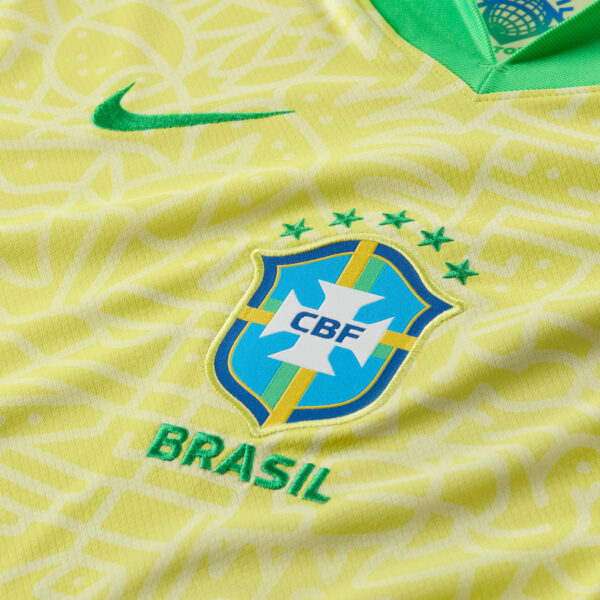 Men's Nike  Yellow Brazil National Team 2024 Home Stadium Replica Jersey - Image 13