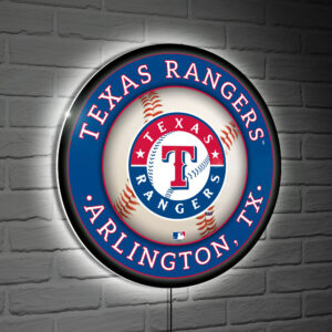 Texas Rangers LED XL Round Wall Décor