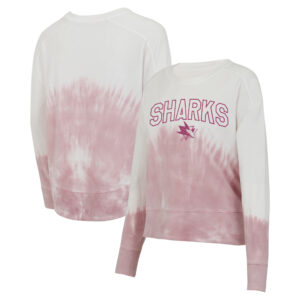 Women's Concepts Sport Pink/White San Jose Sharks Orchard Tie-Dye Long Sleeve T-Shirt