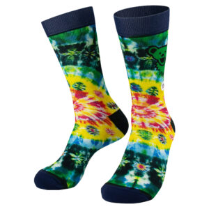 Unisex The Grateful Dead Green Bear Tie-Dye Crew Socks