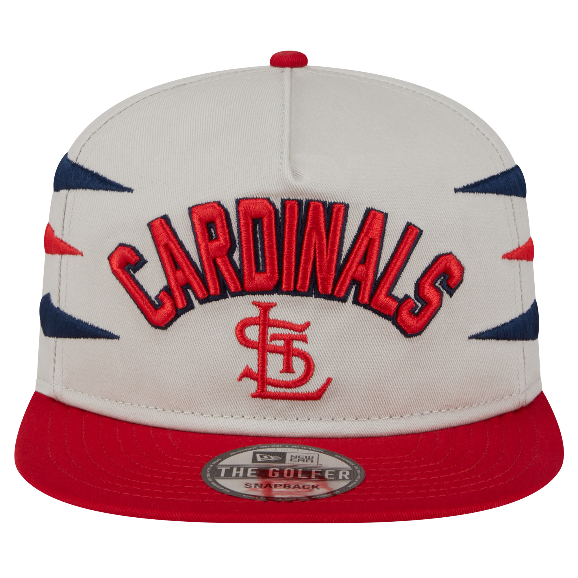 Men's New Era Cream St. Louis Cardinals Iron Golfer Snapback Hat - Image 8