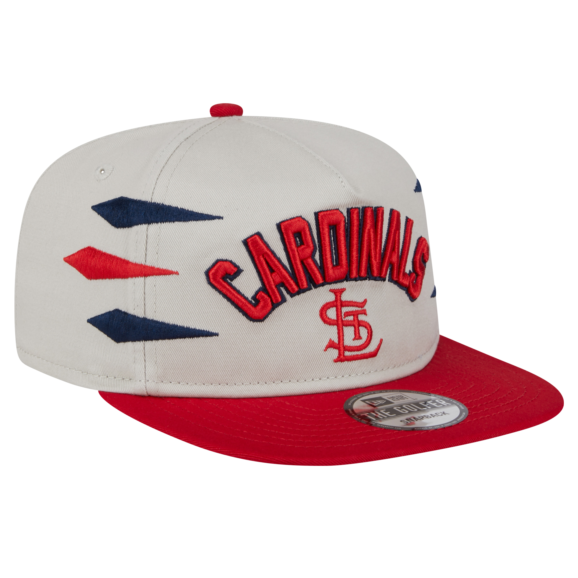 Men's New Era Cream St. Louis Cardinals Iron Golfer Snapback Hat - Image 4