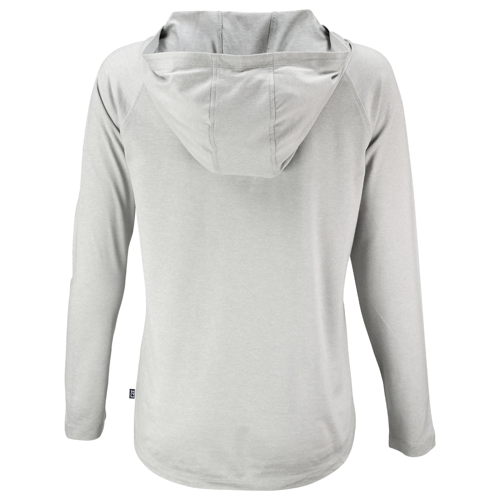 Women's Cutter & Buck Gray Oakland Athletics Coastline Epic Comfort Eco Recycled Hoodie Raglan Long Sleeve T-Shirt - Image 7