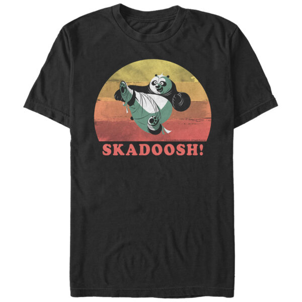 Men's Mad Engine Black Kung Fu Panda Vintage Sunset Panda Graphic T-Shirt