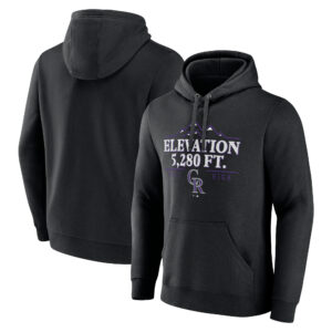 Men's  Black Colorado Rockies Elevation Pullover Hoodie