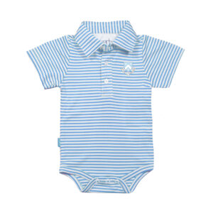 Infant Garb Light Blue/White Columbia University Carson Polo Bodysuit