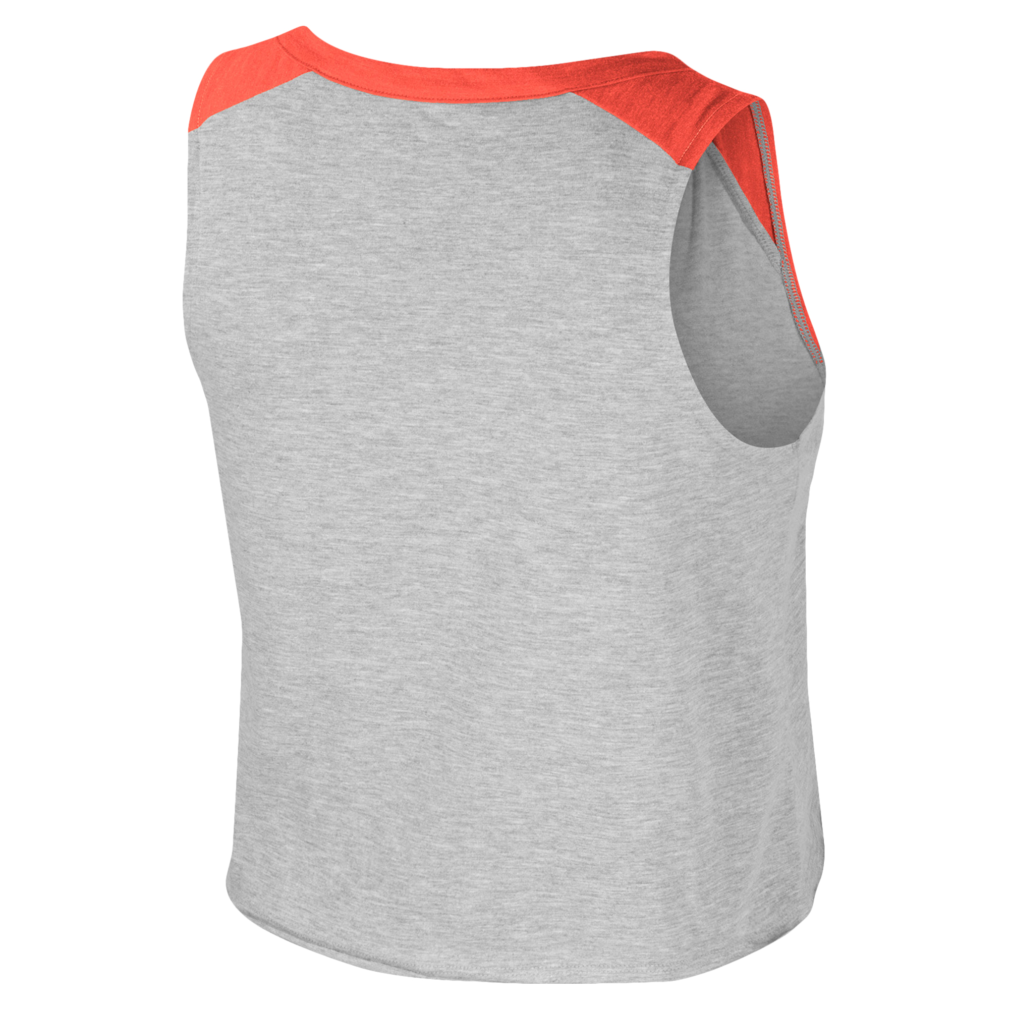 Women's Colosseum x Wrangler Heather Gray Clemson Tigers Vintage Muscle Cropped T-Shirt - Image 4