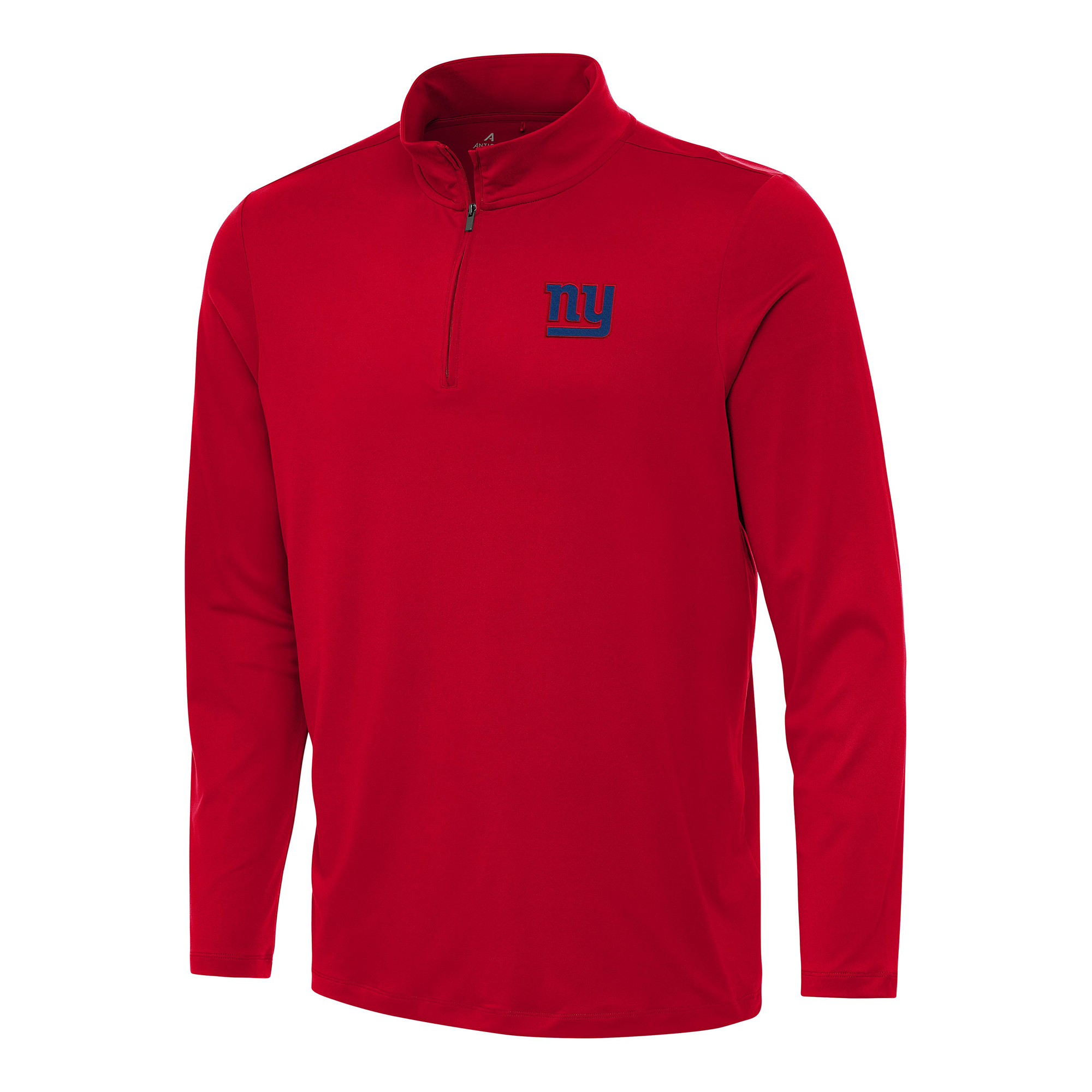 Men's Antigua Red New York Giants Reprocess Quarter-Zip Top