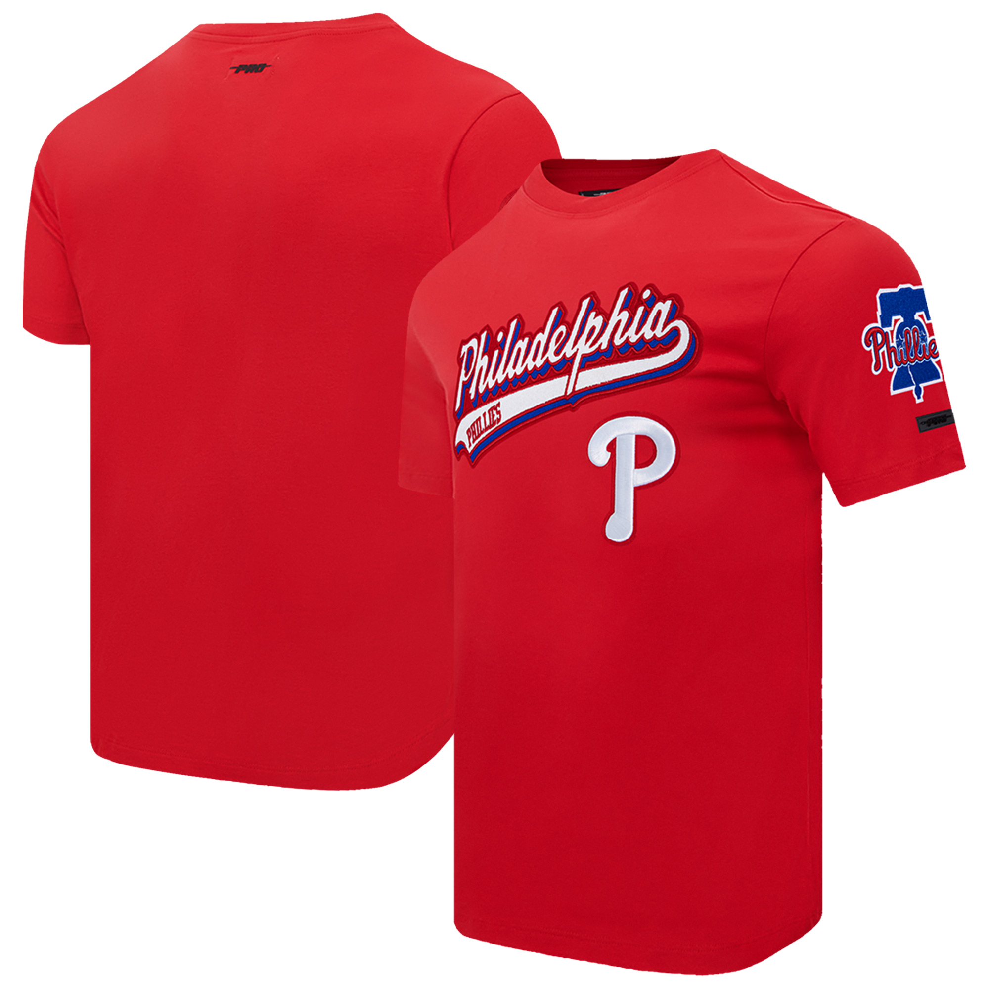 Men's Pro Standard Red Philadelphia Phillies Script Tail T-Shirt