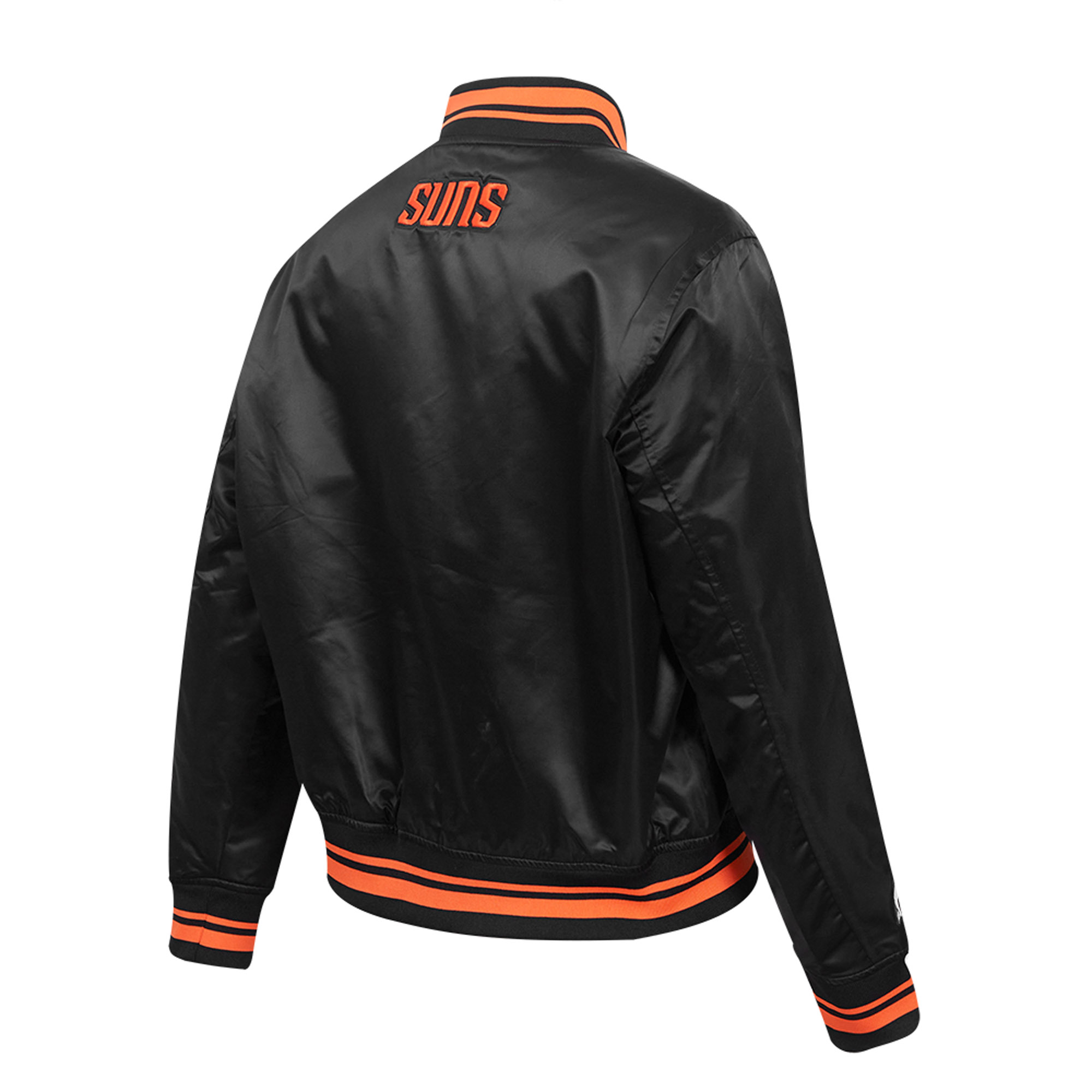 Women's Pro Standard Black Phoenix Suns Script Tail Satin Full-Snap Jacket - Image 10