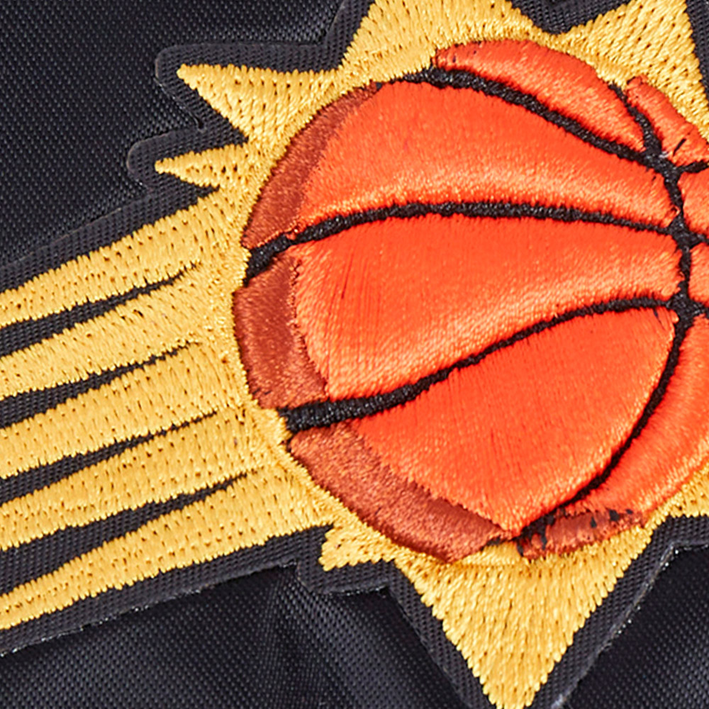 Women's Pro Standard Black Phoenix Suns Script Tail Satin Full-Snap Jacket - Image 6